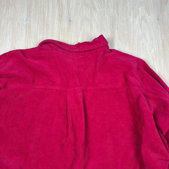 GeeGee Pink Corduroy Fringe Patchwork Boho Whimsical Shacket Coat Jacket 3XL - Picture 16 of 16